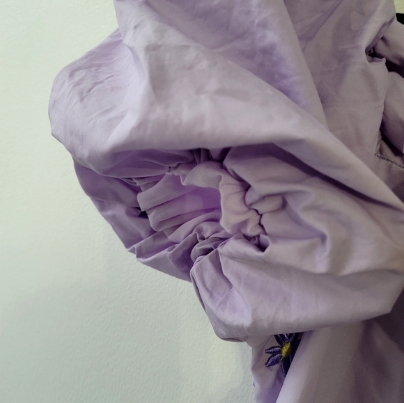 Anthropologie Lavender Puff Sleeve Dress - Picture 13 of 15